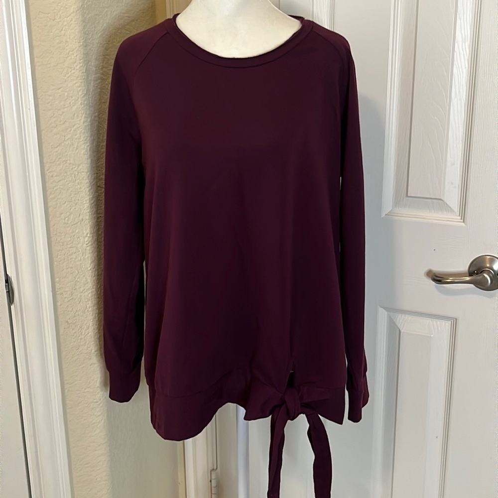 Nordstrom Caslon Maroon Rolled Neck Sweatshirt
